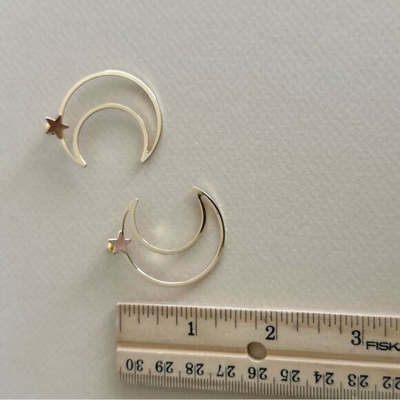 Moon earrings S800 - Picture 4 of 5